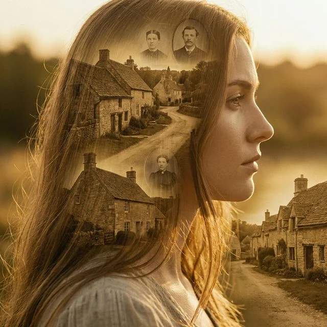 Editorial illustration about personal identity and family heritage
