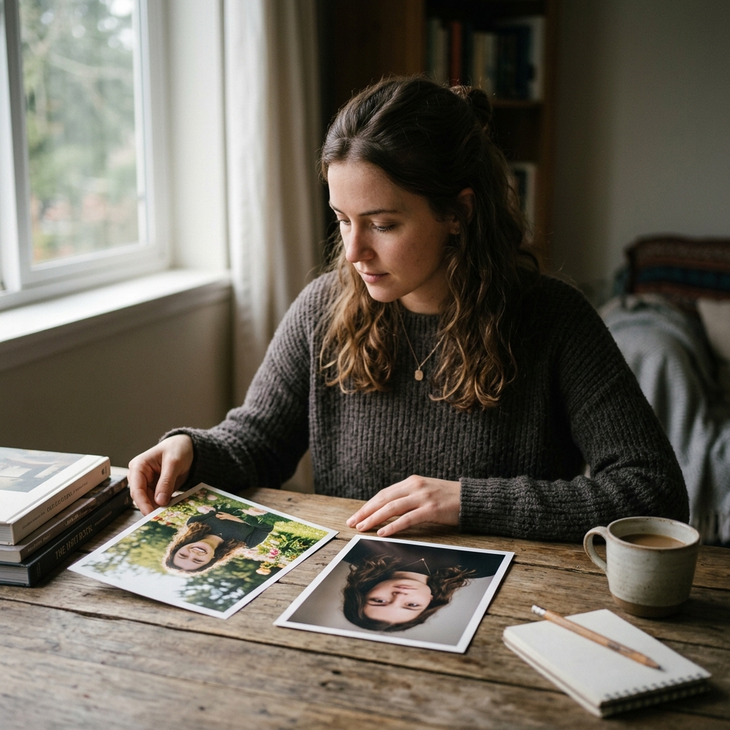 Same woman using two different selfies for AI ancestry analysis