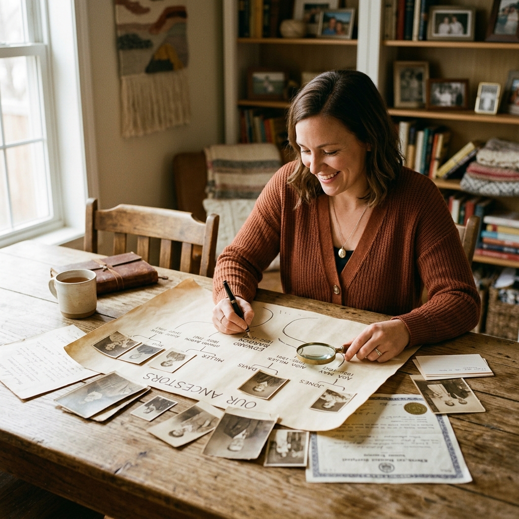 Investigating surname origins with old family documents and maps
