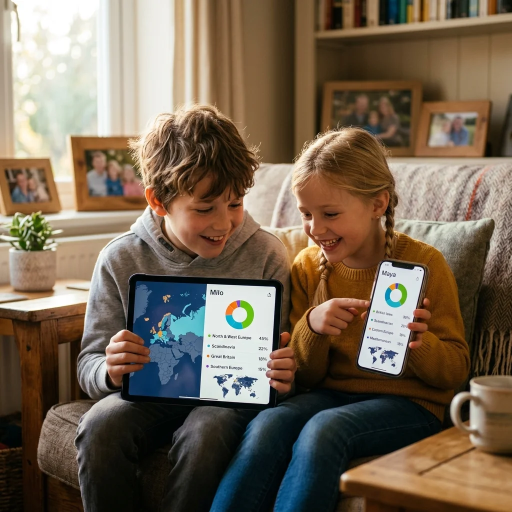 Brother and sister comparing different ancestry DNA ethnicity results