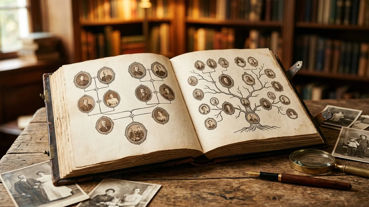 Ancestry DNA results divided between maternal and paternal family sides